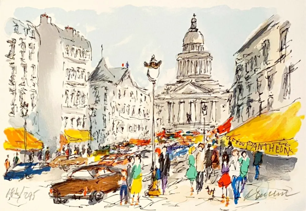 Litografía Huchet - Panthéon