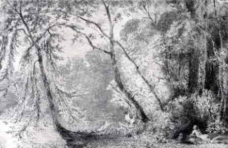 Grabado Huet - Baigneuses