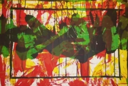 Litografía Huftier - Jacqueline