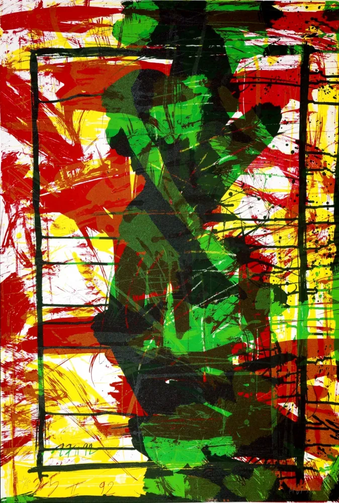 Litografía Huftier - Jacqueline