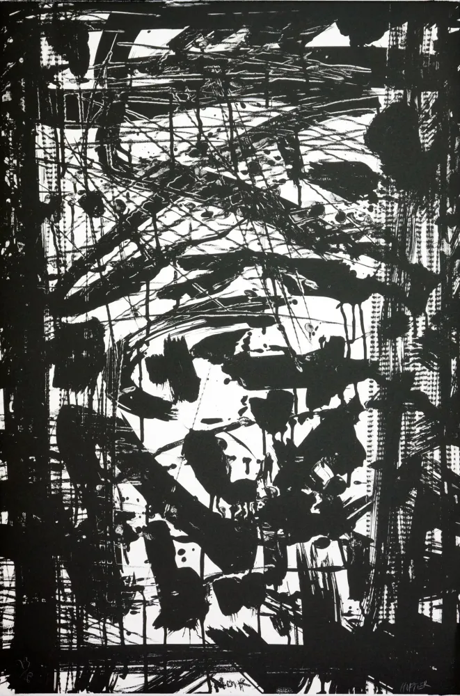 Litografía Huftier - Noir