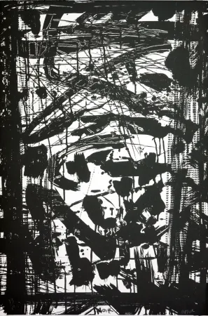 Litografía Huftier - Noir