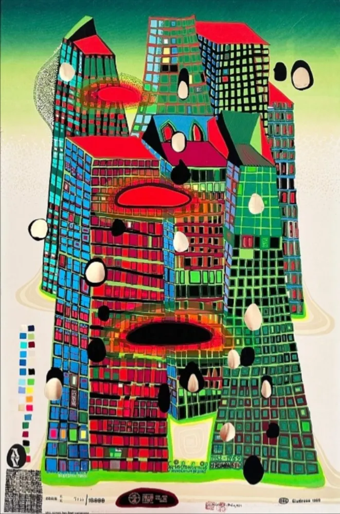 Serigrafía Hundertwasser - Good Morning City