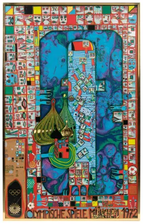 Serigrafía Hundertwasser - OLympics 1972. Complete collection of 27 original lithographs/serigraphic OL Posters