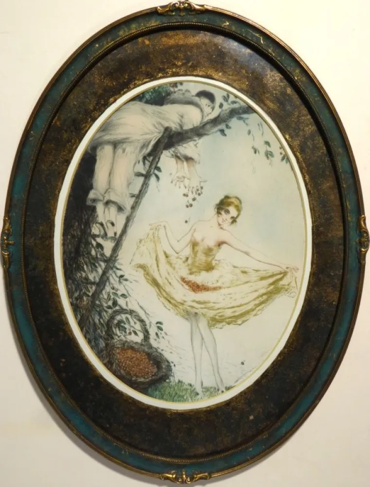 Aguatinta Icart - Kirschenernte