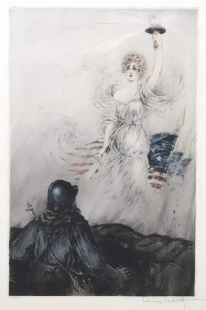Grabado Icart - Miss Liberty
