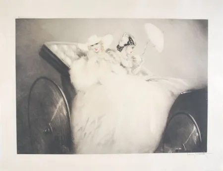 Aguafuerte Icart - On the Champs Elysees - Aux Champs Elysées