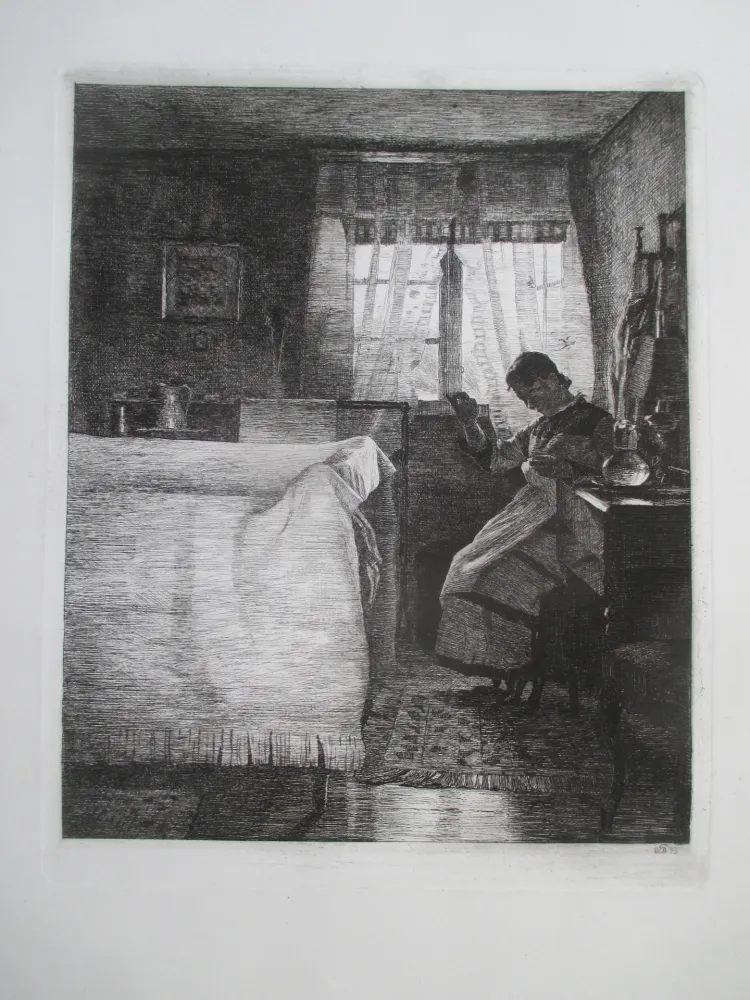 Grabado Ilsted - Bedchamber Interior