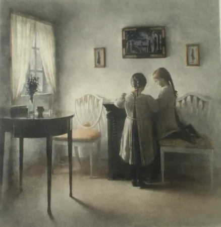 Manera Negra Ilsted - Two little Girls playing