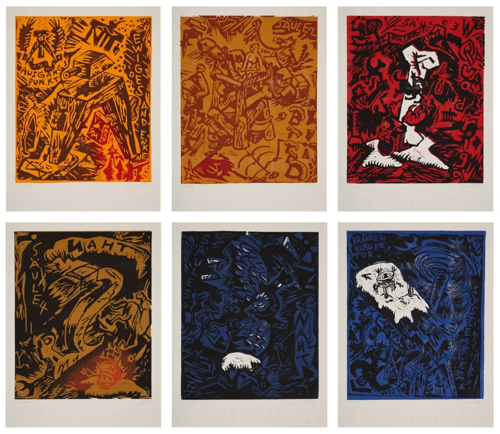 Linograbado Immendorff - 