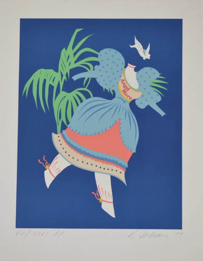 Litografía Indiana - Angel More - Mother of us all portfolio