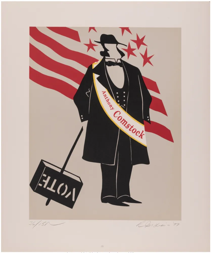 Serigrafía Indiana - Anthony Comstock, 1977 - Hand-signed