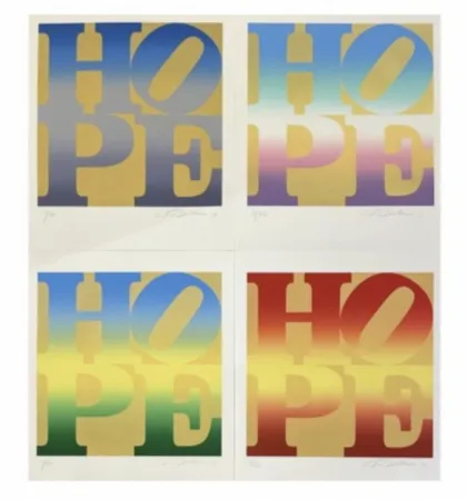 Serigrafía Indiana - Four Seasons of Hope (Gold)