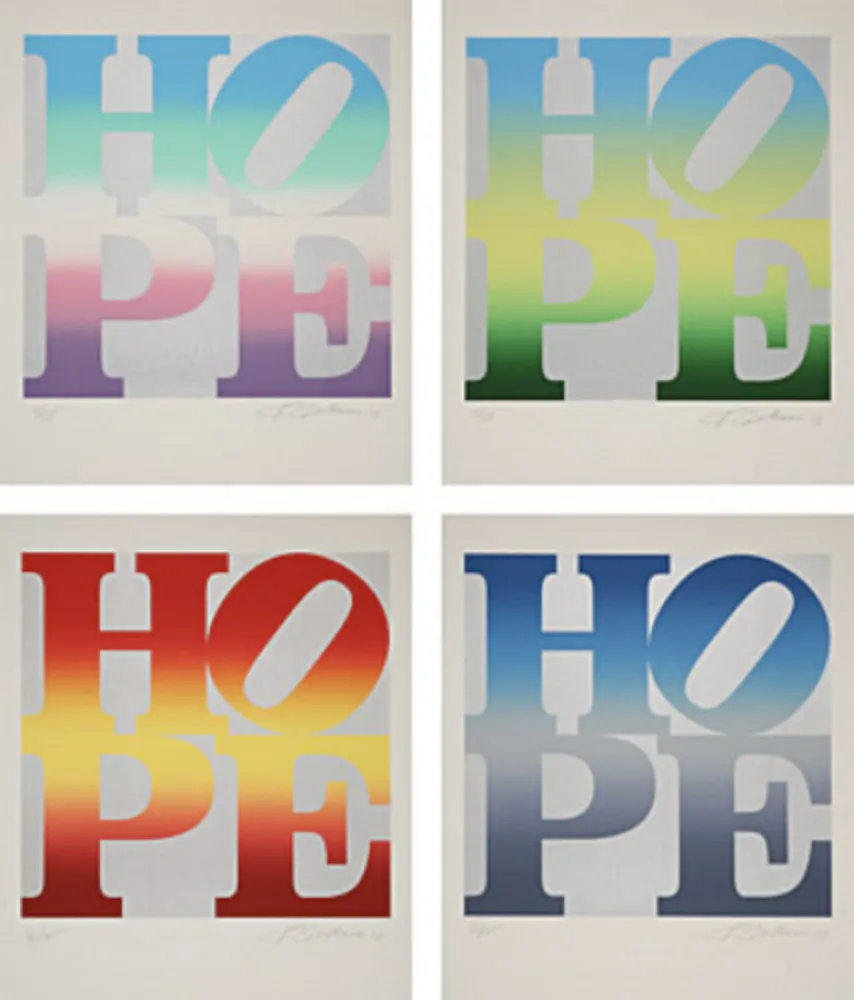 Serigrafía Indiana - Four Seasons of Hope (Silver)