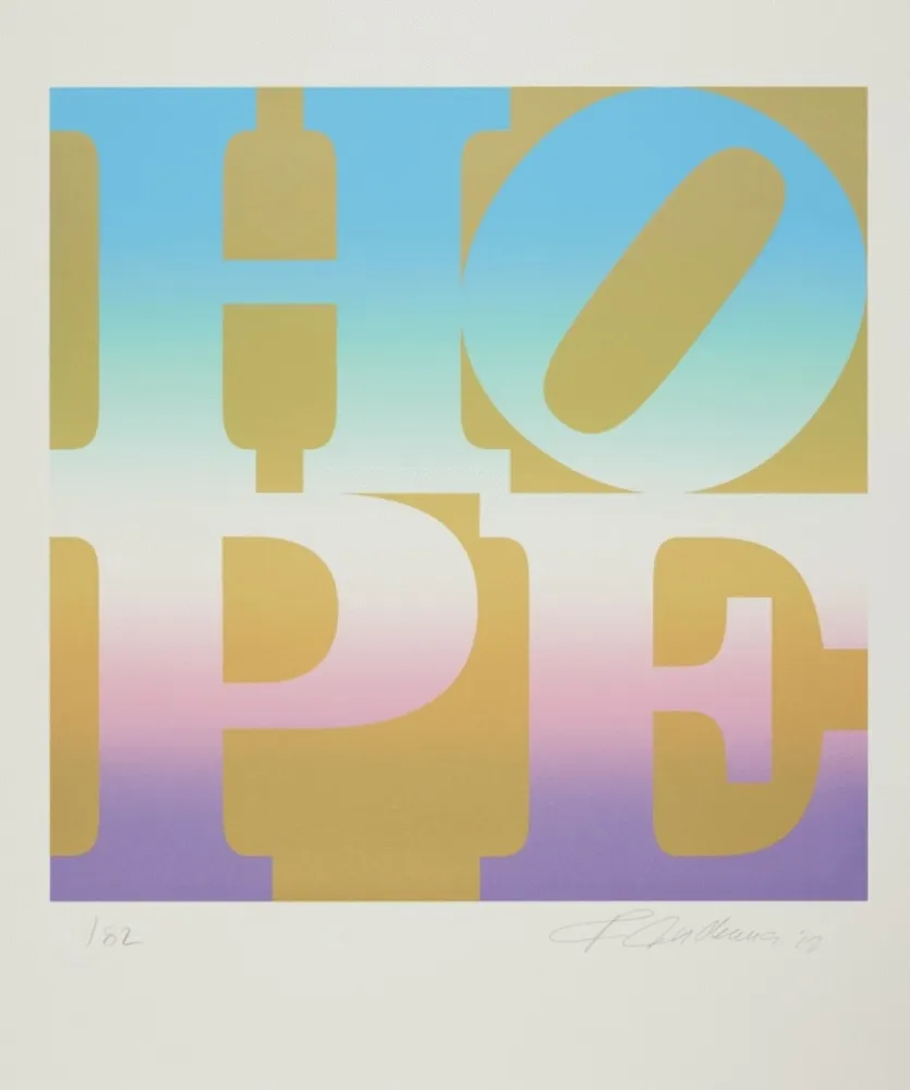Serigrafía Indiana - Four Seasons of Hope: Spring (Gold)
