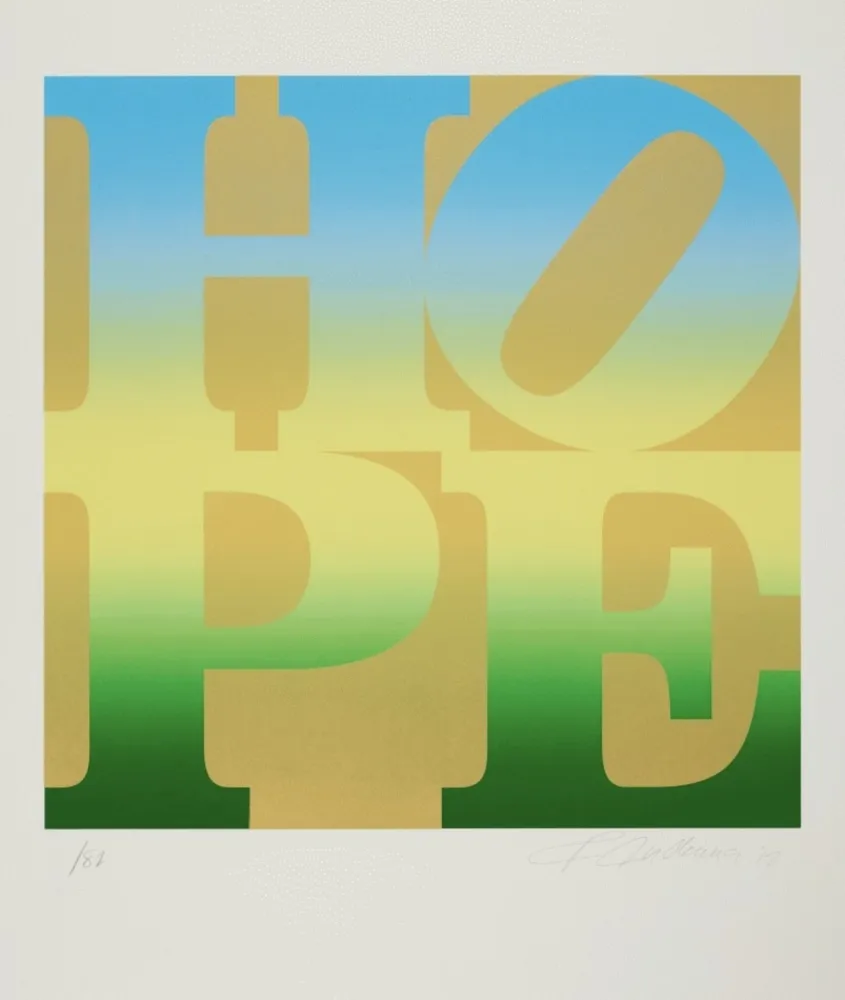 Serigrafía Indiana - Four Seasons of Hope: Summer (Gold)