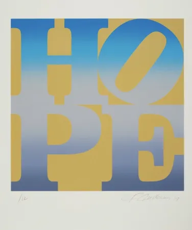 Serigrafía Indiana - Four Seasons of Hope: Winter (Gold)