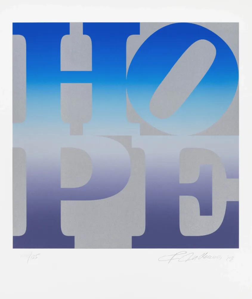 Serigrafía Indiana - Four Seasons of Hope: Winter (Silver)