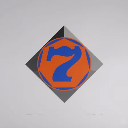Serigrafía Indiana - Heptagon, 1970 - Hand-signed