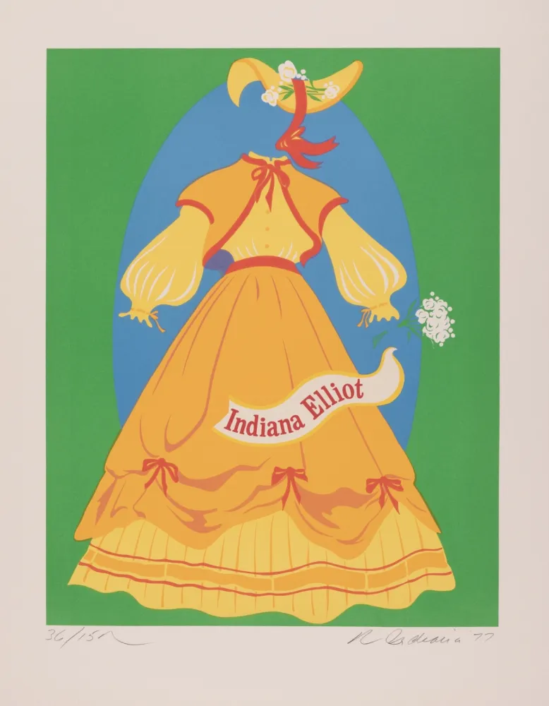 Serigrafía Indiana -  Indiana Elliot, 1977 - Hand-signed