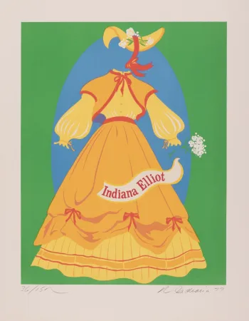 Serigrafía Indiana -  Indiana Elliot, 1977 - Hand-signed