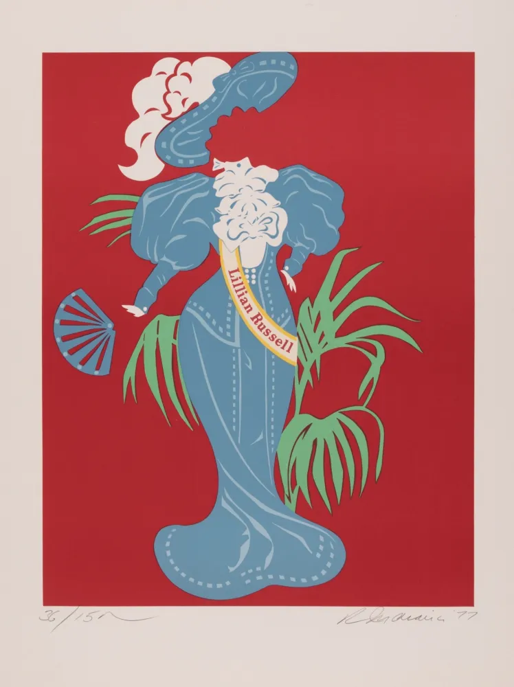 Serigrafía Indiana - Lillian Russel, 1977 - Hand-signed