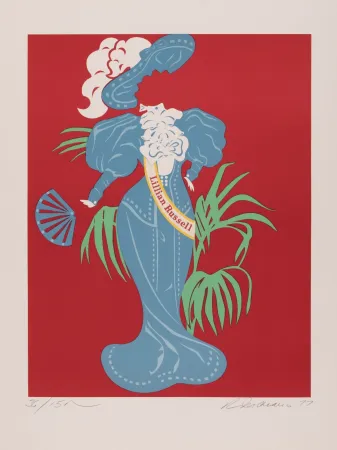 Serigrafía Indiana - Lillian Russel, 1977 - Hand-signed