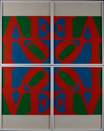 Serigrafía Indiana - Love Wall (Love Frieze)