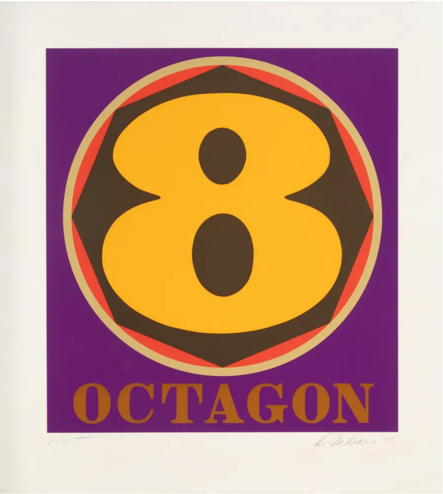 Serigrafía Indiana - Octogon, 1975 - Hand-signed