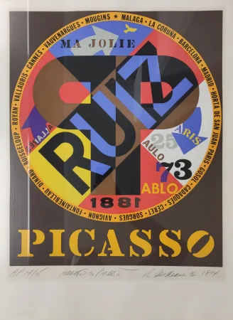 Serigrafía Indiana - Picasso, 1974. 