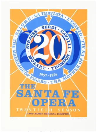 Serigrafía Indiana - Santa Fe, 1976 - Hand-signed