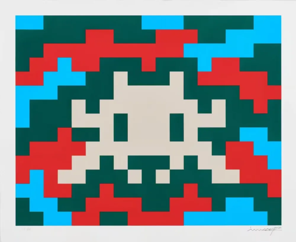Serigrafía Invader - CAMO M-4C-M2