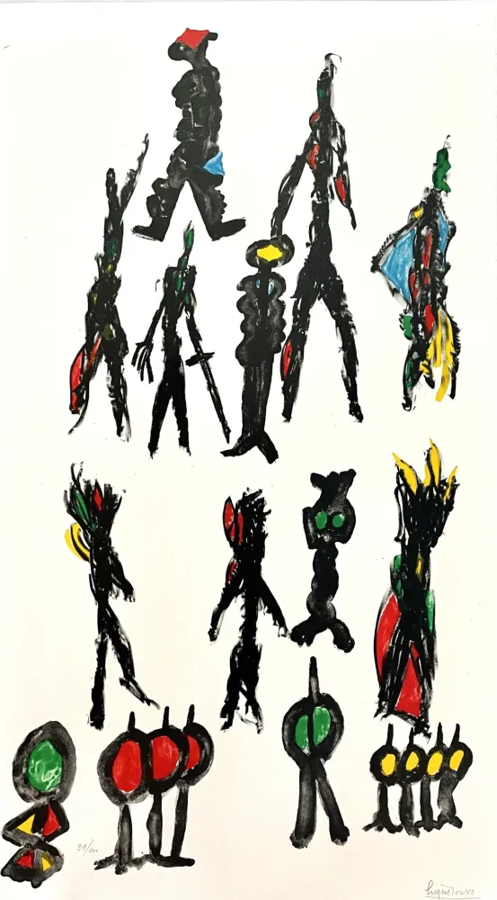 Litografía Ionesco - Ces Messieurs