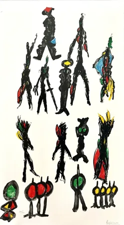 Litografía Ionesco - Ces Messieurs