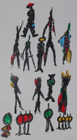 Litografía Ionesco - Ces messieurs