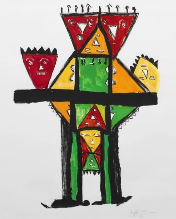 Litografía Ionesco - Eugene Ionesco - Royal Posterity, 1983 -  Artist Proof Hand-Signed Lithograph