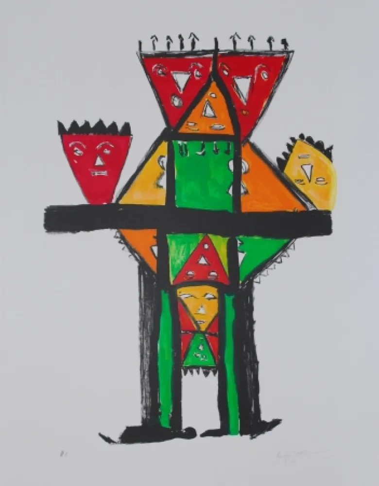 Litografía Ionesco - La postérité royale