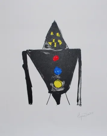 Litografía Ionesco - Le chevalier noir