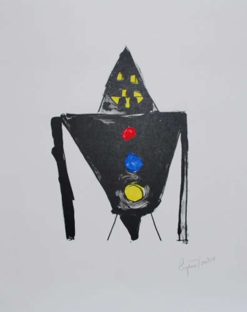 Litografía Ionesco - Le chevalier noir