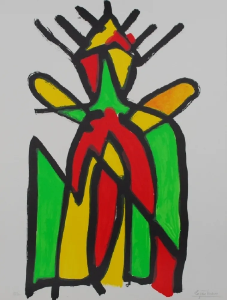 Litografía Ionesco - Le roi