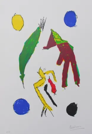 Litografía Ionesco - Les esprits et leurs lunes