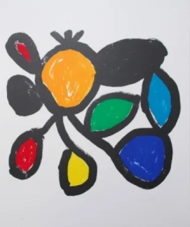 Litografía Ionesco - Les fleurs