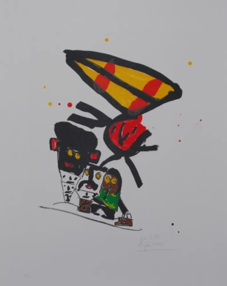 Litografía Ionesco - Les petits hommes