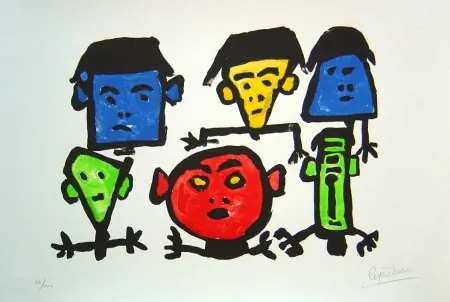 Litografía Ionesco - Les spectateurs