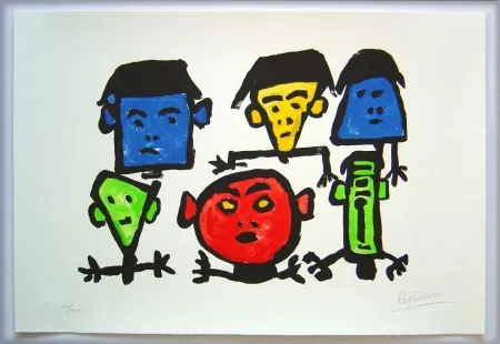 Litografía Ionesco - Les spectateurs