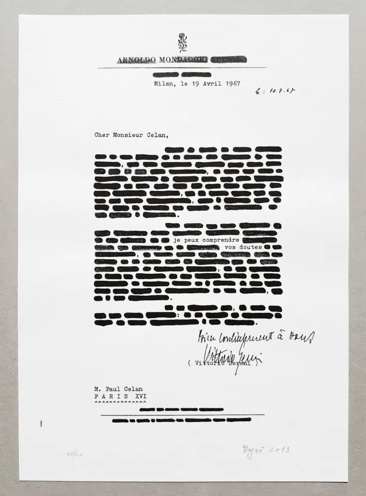 Litografía Isgro - Cancellature