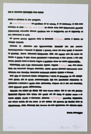Litografía Isgro - Obliquo