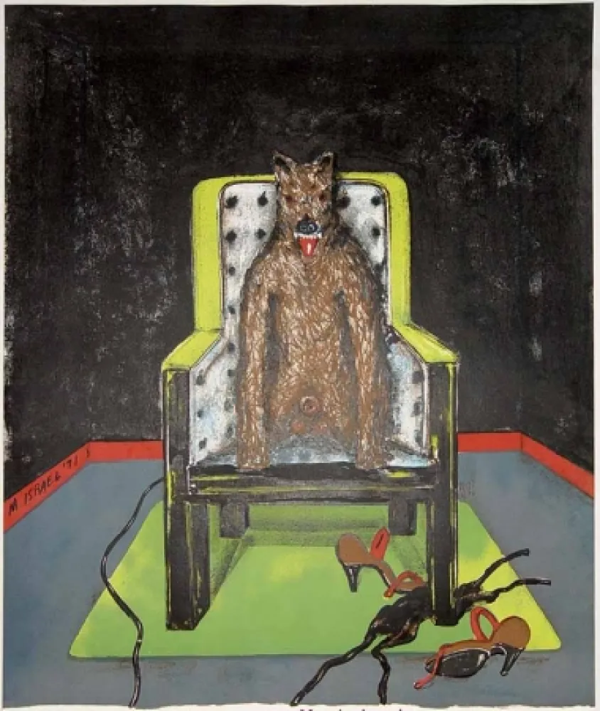 Litografía Israel - Thirsting Wolf