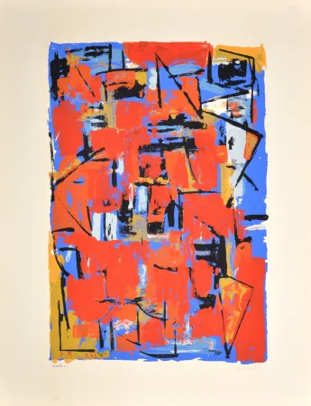 Serigrafía Istrati - Composition, 1954 - Hand-signed