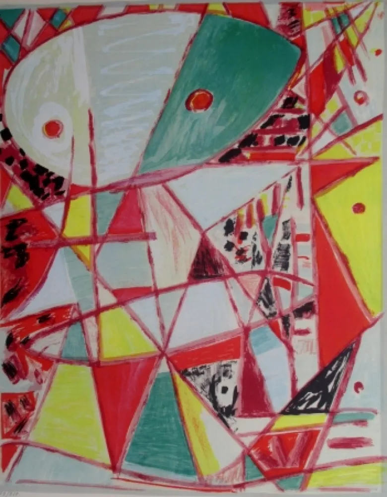 Litografía Jacobsen - Green Mask